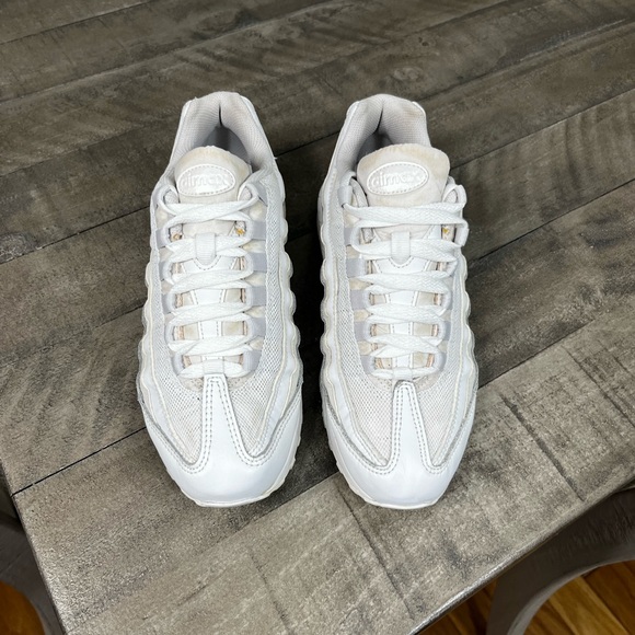 Nike Air Max 95 Triple White Sz 7.5 - Picture 3 of 4